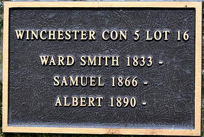 Winchester Con 5 Lot 16 Ward Smith 1833- Samuel 1866- Albert 1890-